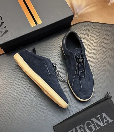 Zegna Men's Triple Stitch Low‑Top Cowhide Suede Sneakers, Multiple Colors #B67510