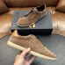 Zegna Men's Triple Stitch Low‑Top Cowhide Suede Sneakers, Multiple Colors #B67513