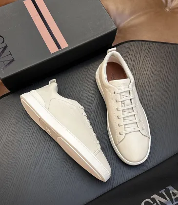 Zegna Men's Triple Stitch Low‑Top Cowhide Suede Sneakers, Multiple Colors #B67514