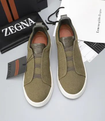 Zegna Men’s Leather Casual Sneakers | Signature Stitching #B67521