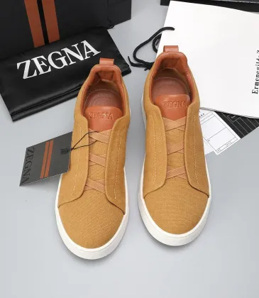 Zegna Men’s Leather Casual Sneakers | Signature Stitching #B67522