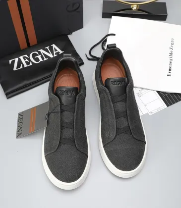 Zegna Men’s Leather Casual Sneakers | Signature Stitching #B67523