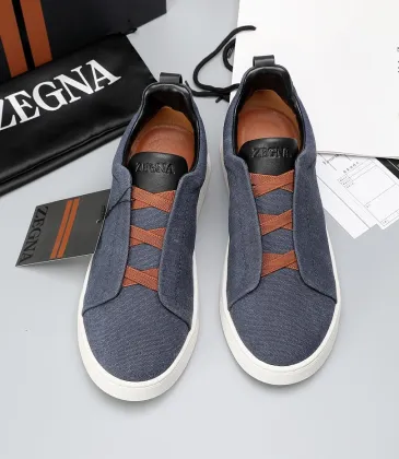 Zegna Men’s Leather Casual Sneakers | Signature Stitching #B67524
