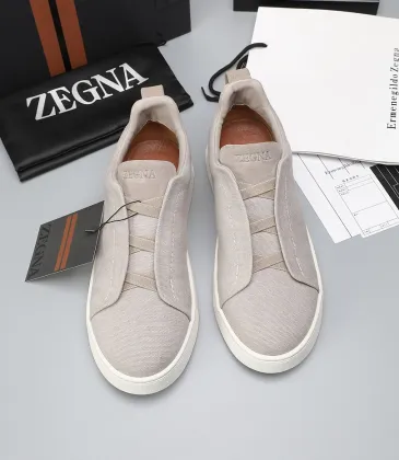 Zegna Men’s Leather Casual Sneakers | Signature Stitching #B67526