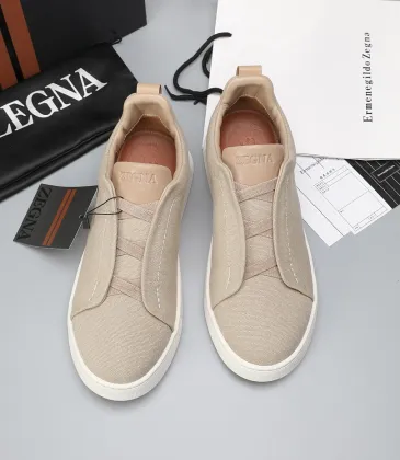 Zegna Men’s Leather Casual Sneakers | Signature Stitching #B67527