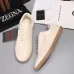 Zegna Men’s Smooth Leather Casual Sneakers, Signature Tone‑on‑Tone Stitching #B67528