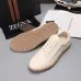 Zegna Men’s Smooth Leather Casual Sneakers, Signature Tone‑on‑Tone Stitching #B67528