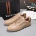 Zegna Men’s Smooth Leather Casual Sneakers, Signature Tone‑on‑Tone Stitching #B67529