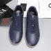 Zegna Men’s Smooth Leather Casual Sneakers, Signature Tone‑on‑Tone Stitching #B67530