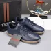 Zegna Men’s Smooth Leather Casual Sneakers, Signature Tone‑on‑Tone Stitching #B67530