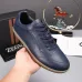 Zegna Men’s Smooth Leather Casual Sneakers, Signature Tone‑on‑Tone Stitching #B67530