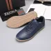 Zegna Men’s Smooth Leather Casual Sneakers, Signature Tone‑on‑Tone Stitching #B67530