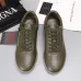 Zegna Men’s Smooth Leather Casual Sneakers, Signature Tone‑on‑Tone Stitching #B67531