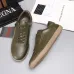 Zegna Men’s Smooth Leather Casual Sneakers, Signature Tone‑on‑Tone Stitching #B67531