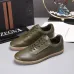 Zegna Men’s Smooth Leather Casual Sneakers, Signature Tone‑on‑Tone Stitching #B67531