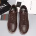 Zegna Men’s Smooth Leather Casual Sneakers, Signature Tone‑on‑Tone Stitching #B67532