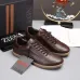 Zegna Men’s Smooth Leather Casual Sneakers, Signature Tone‑on‑Tone Stitching #B67532