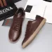 Zegna Men’s Smooth Leather Casual Sneakers, Signature Tone‑on‑Tone Stitching #B67532