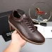 Zegna Men’s Smooth Leather Casual Sneakers, Signature Tone‑on‑Tone Stitching #B67532