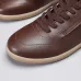 Zegna Men’s Smooth Leather Casual Sneakers, Signature Tone‑on‑Tone Stitching #B67532