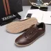Zegna Men’s Smooth Leather Casual Sneakers, Signature Tone‑on‑Tone Stitching #B67532