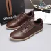 Zegna Men’s Smooth Leather Casual Sneakers, Signature Tone‑on‑Tone Stitching #B67532