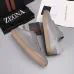 Zegna Men’s Smooth Leather Casual Sneakers, Signature Tone‑on‑Tone Stitching #B67534