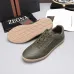 Zegna Men’s Smooth Leather Casual Sneakers, Signature Tone‑on‑Tone Stitching #B67535