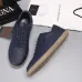 Zegna Men’s Smooth Leather Casual Sneakers, Signature Tone‑on‑Tone Stitching #B67536