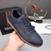 Zegna Men’s Smooth Leather Casual Sneakers, Signature Tone‑on‑Tone Stitching #B67536