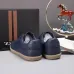 Zegna Men’s Smooth Leather Casual Sneakers, Signature Tone‑on‑Tone Stitching #B67536
