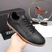 Zegna Men’s Smooth Leather Casual Sneakers, Signature Tone‑on‑Tone Stitching #B67537