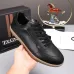 Zegna Men’s Smooth Leather Casual Sneakers, Signature Tone‑on‑Tone Stitching #B67538