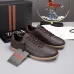 Zegna Men’s Smooth Leather Casual Sneakers, Signature Tone‑on‑Tone Stitching #B67539