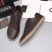 Zegna Men’s Smooth Leather Casual Sneakers, Signature Tone‑on‑Tone Stitching #B67539