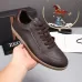 Zegna Men’s Smooth Leather Casual Sneakers, Signature Tone‑on‑Tone Stitching #B67539