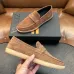Zegna Men’s Suede Calfskin Loafers, Water‑Dyed Lining, Light TPR Outsole #B67577