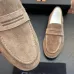 Zegna Men’s Suede Calfskin Loafers, Water‑Dyed Lining, Light TPR Outsole #B67579