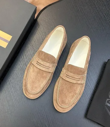Zegna Men’s Suede Calfskin Loafers, Water‑Dyed Lining, Light TPR Outsole #B67579