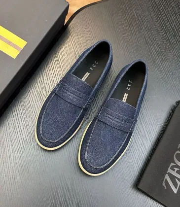 Zegna Men’s Suede Calfskin Loafers, Water‑Dyed Lining, Light TPR Outsole #B67581 Zegna Men’s Suede Calfskin Loafers, Water‑Dyed Lining, Light TPR Outsole #B67581