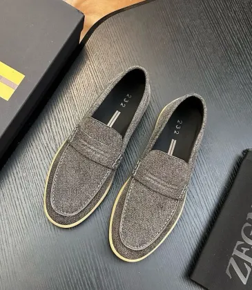 Zegna Men’s Suede Calfskin Loafers, Water‑Dyed Lining, Light TPR Outsole #B67582 Zegna Men’s Suede Calfskin Loafers, Water‑Dyed Lining, Light TPR Outsole #B67582