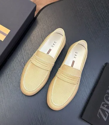 Zegna Men’s Suede Calfskin Loafers, Water‑Dyed Lining, Light TPR Outsole #B67584 Zegna Men’s Suede Calfskin Loafers, Water‑Dyed Lining, Light TPR Outsole #B67584