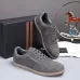 Zegna Men’s Suede Casual Sneakers, Signature Tone‑on‑Tone Stitching #B67543