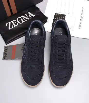 Zegna Men’s Suede Casual Sneakers, Signature Tone‑on‑Tone Stitching #B67544