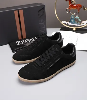 Zegna Men’s Suede Casual Sneakers, Signature Tone‑on‑Tone Stitching #B67545