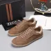 Zegna Men’s Suede Casual Sneakers, Signature Tone‑on‑Tone Stitching #B67547