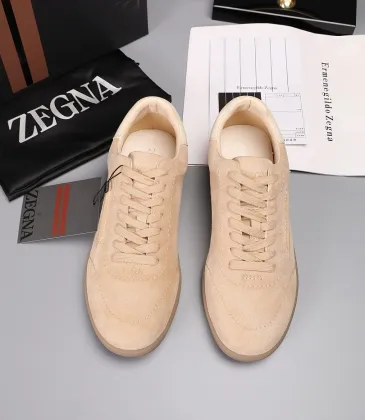 Zegna Men’s Suede Casual Sneakers, Signature Tone‑on‑Tone Stitching #B67548