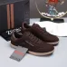 Zegna Men’s Suede Casual Sneakers, Signature Tone‑on‑Tone Stitching #B67550