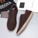 Zegna Men’s Suede Casual Sneakers, Signature Tone‑on‑Tone Stitching #B67550