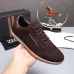 Zegna Men’s Suede Casual Sneakers, Signature Tone‑on‑Tone Stitching #B67550
